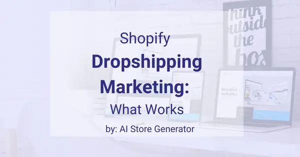 Shopify Dropshipping Marketing What Works
