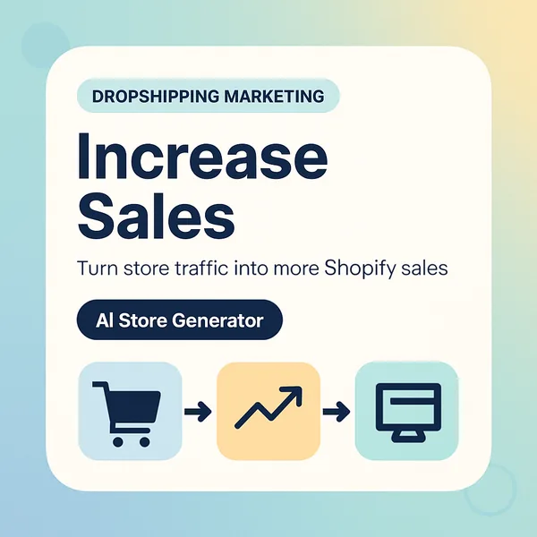 Shopify dropshipping store dashboard showing rising sales and conversion metrics