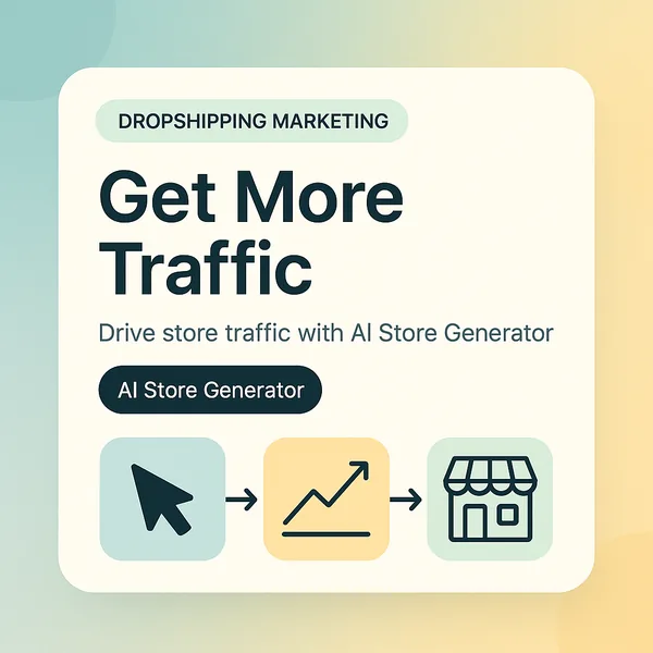 Store traffic card with cursor, chart and storefront icons