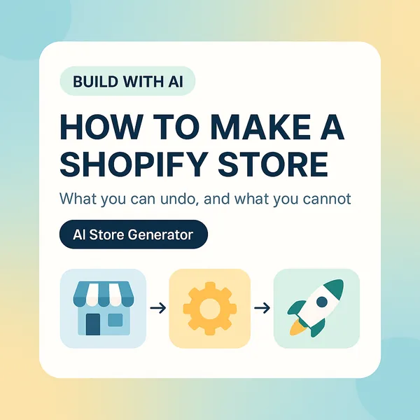 How to make a Shopify store card with storefront, settings and rocket icons
