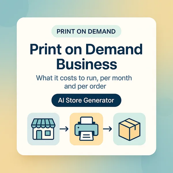 Print on demand business model showing design upload, supplier printing and direct customer shipping