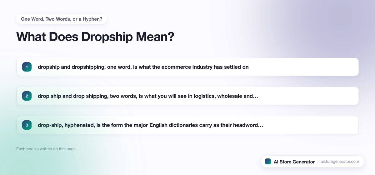The 3 points this page lists under “One Word, Two Words, or a Hyphen?”, numbered in order.